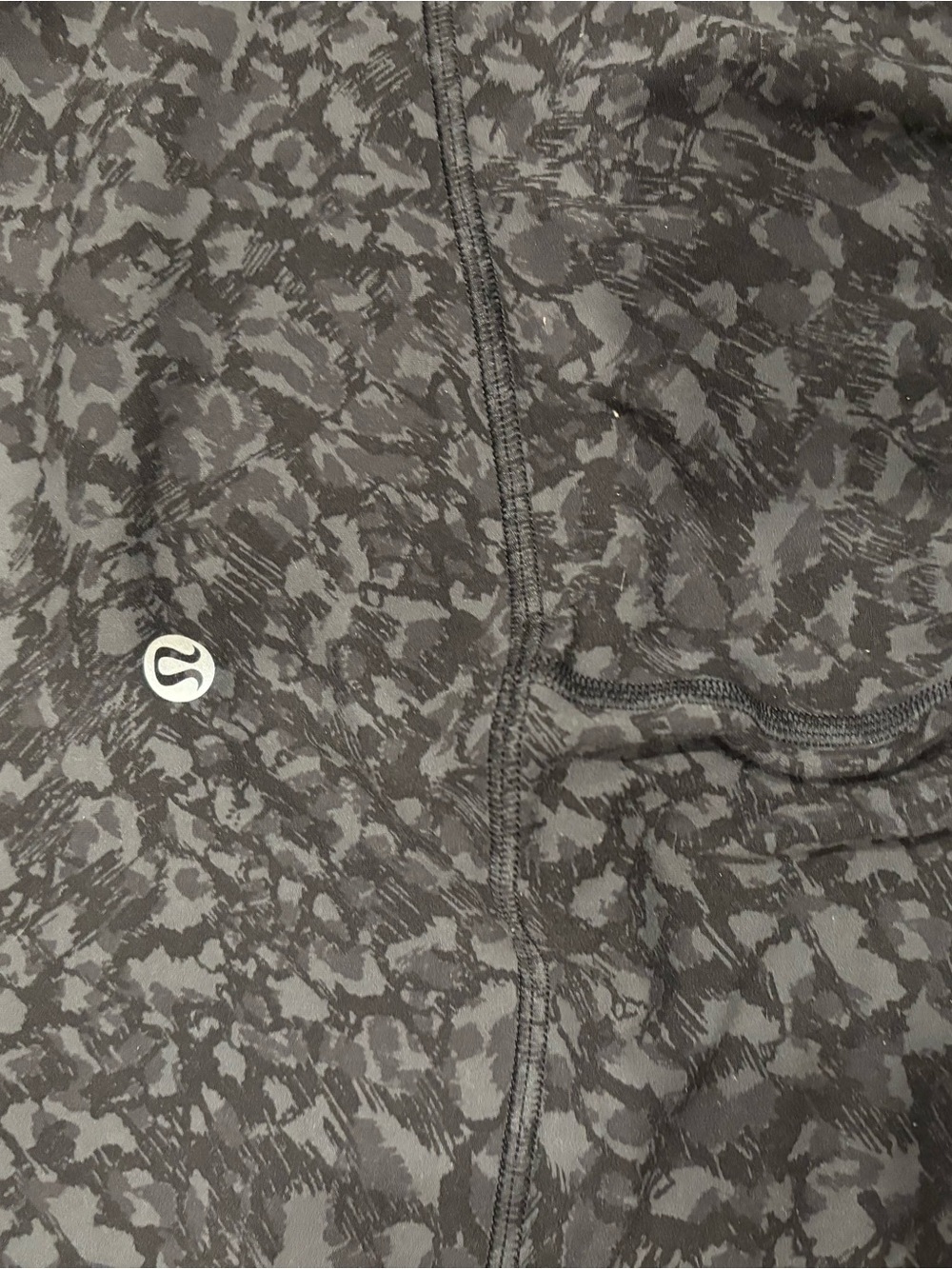 lululemon athletica Black & Gray Patterned Leggings